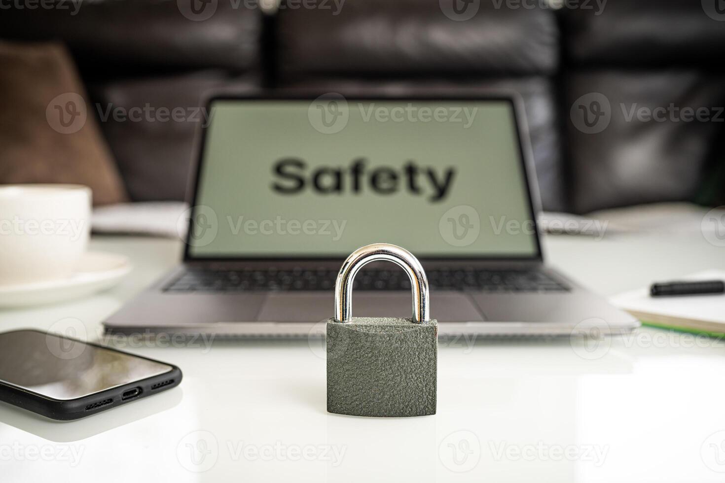 Cyber security network data protection concept. photo