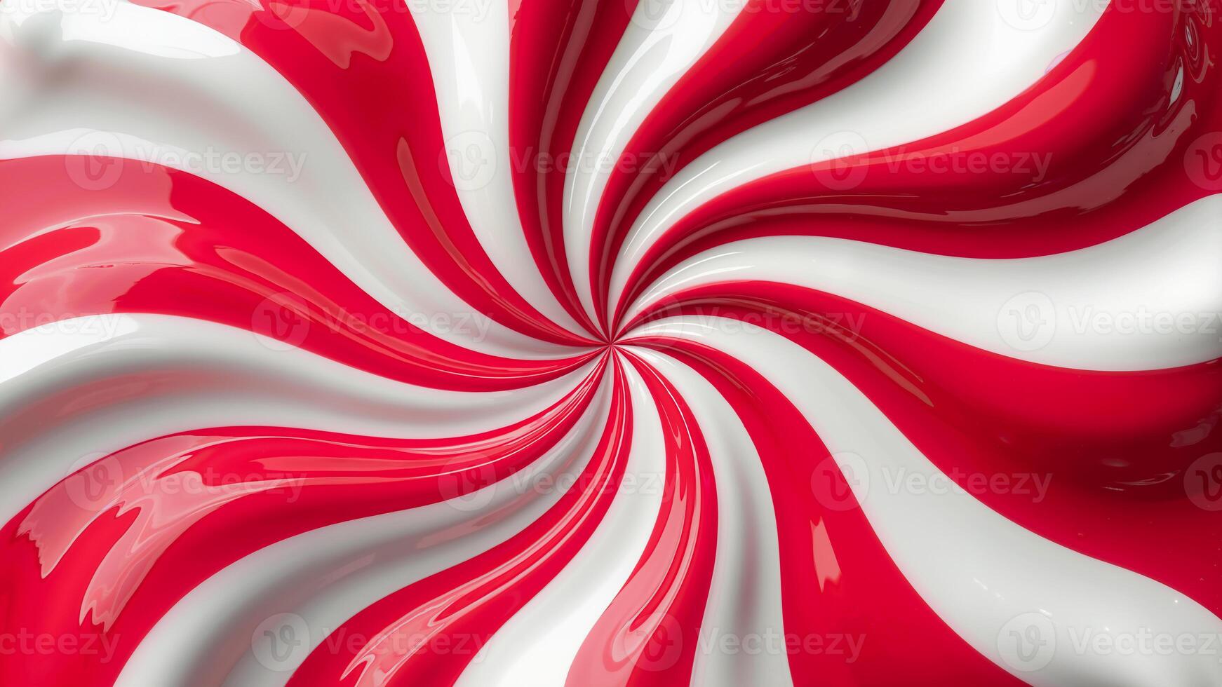 Red and white sweet candy glossy smooth swirl pattern. Candy cane texture for Christmas greeting card, banner, invitation or festive design. Christmas background with red and white candy pattern photo