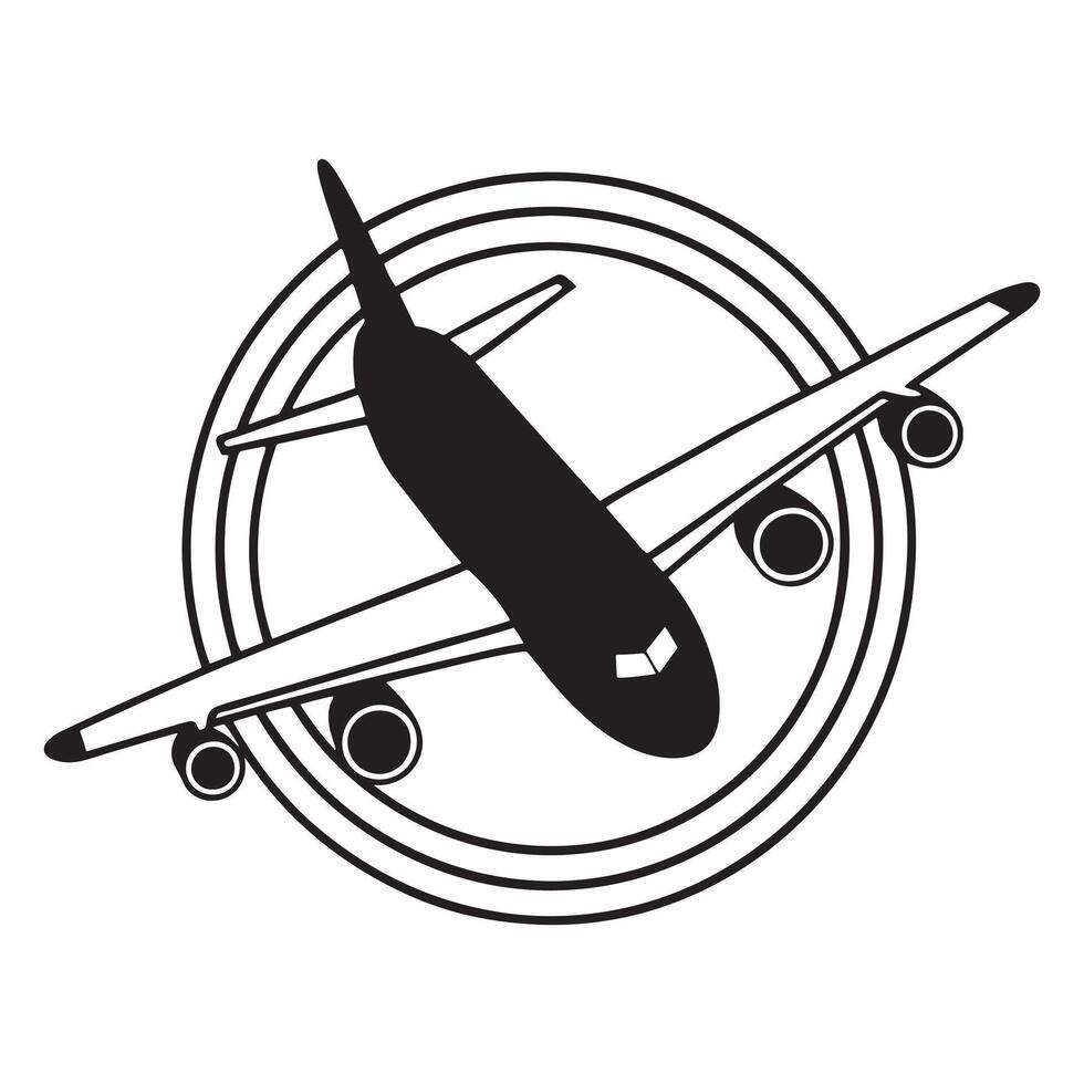 Air Bus Illustration with Style vector