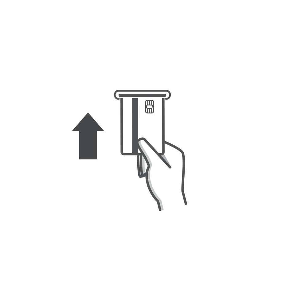 An outline design includes the card. vector