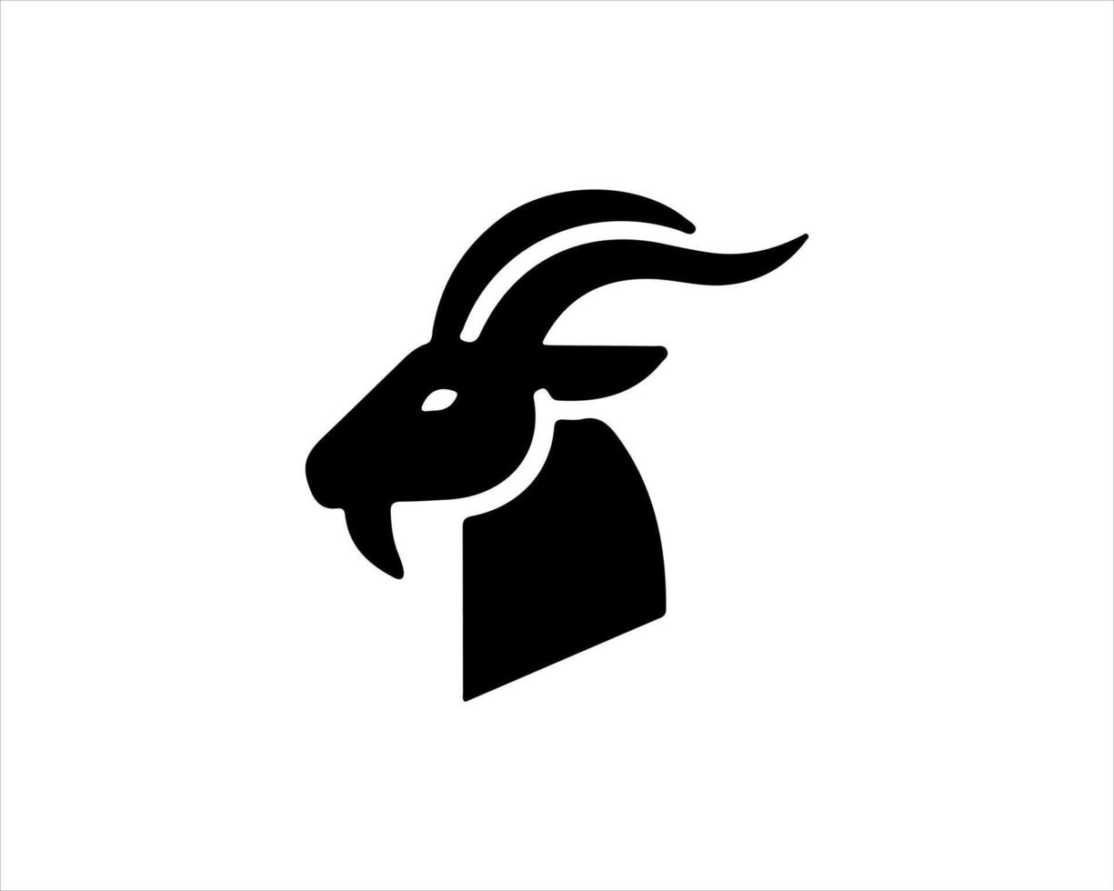 Goat head icon on white background vector