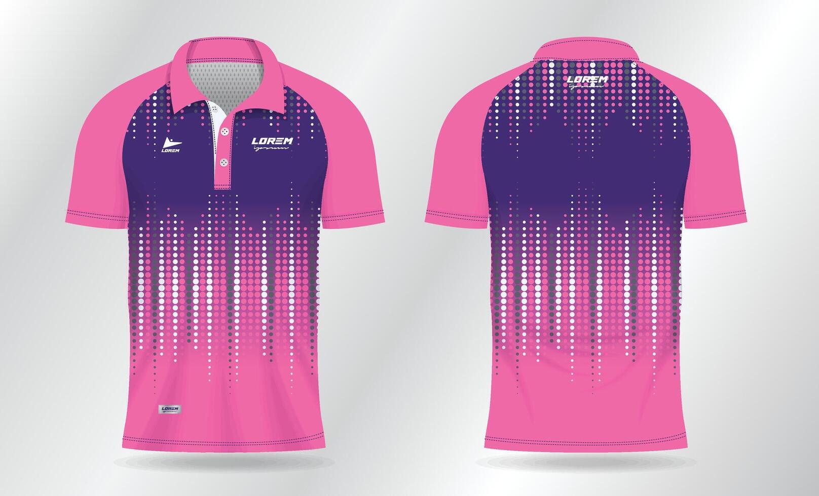 blue and pink background for polo jersey template design. vector