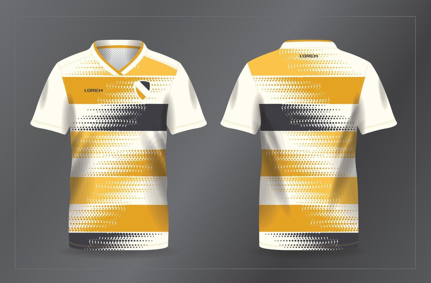 yellow sport jersey abstract background pattern for football and soccer shirt template vector