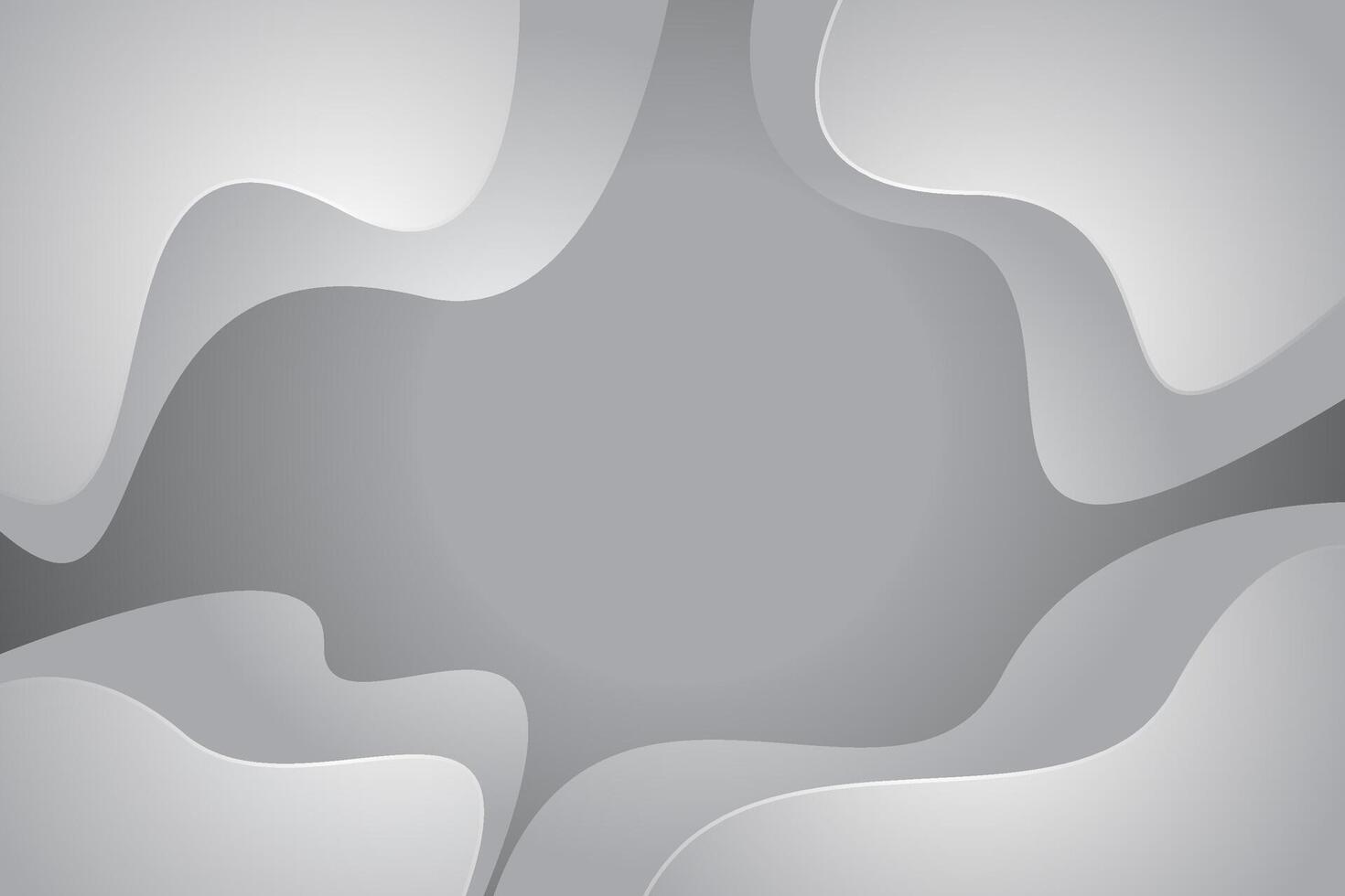 Abstract background with white shapes and a gray background vector