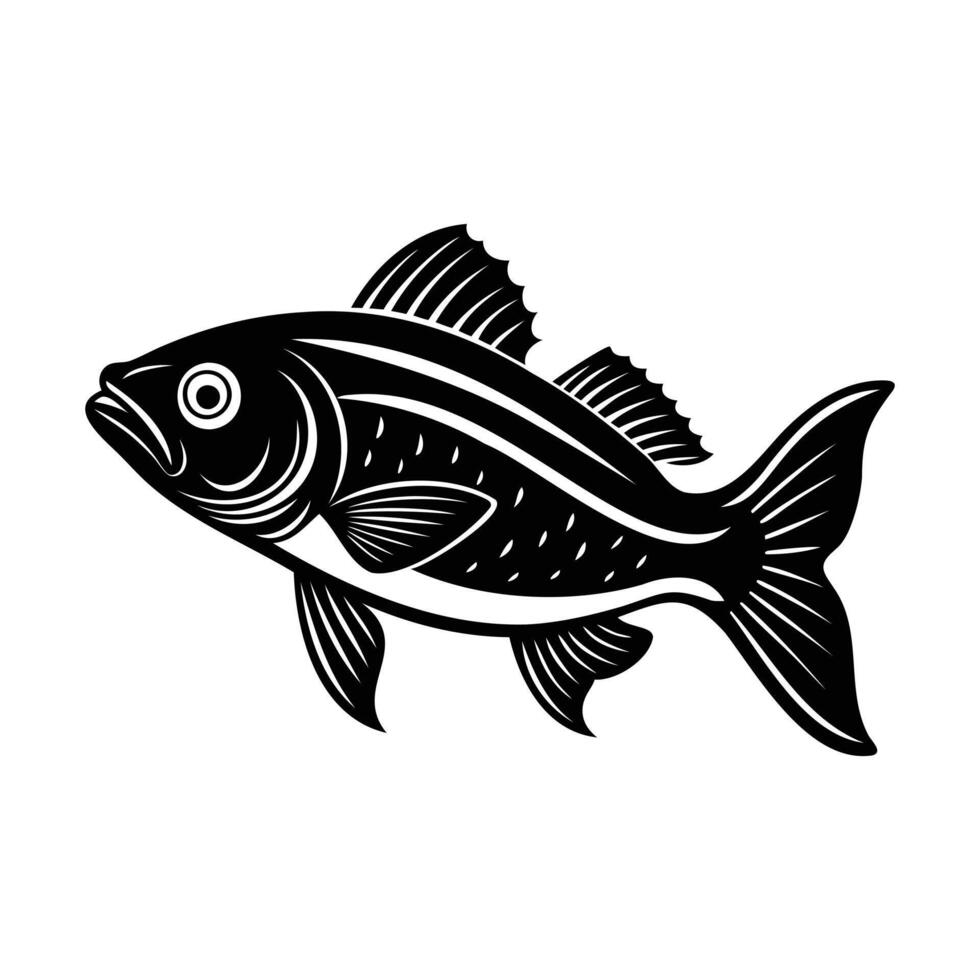 Fish icon illustration vector