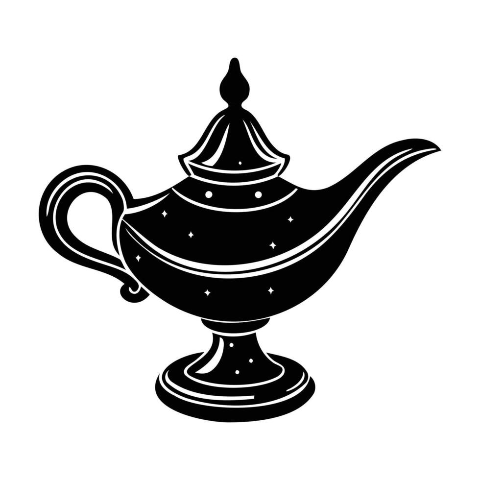 Magic lamp icon illustration vector