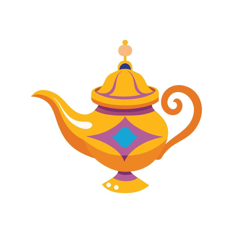 Magic lamp illustration vector