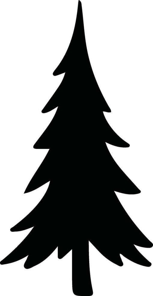 Printable Spruce Tree Stencils Icon vector