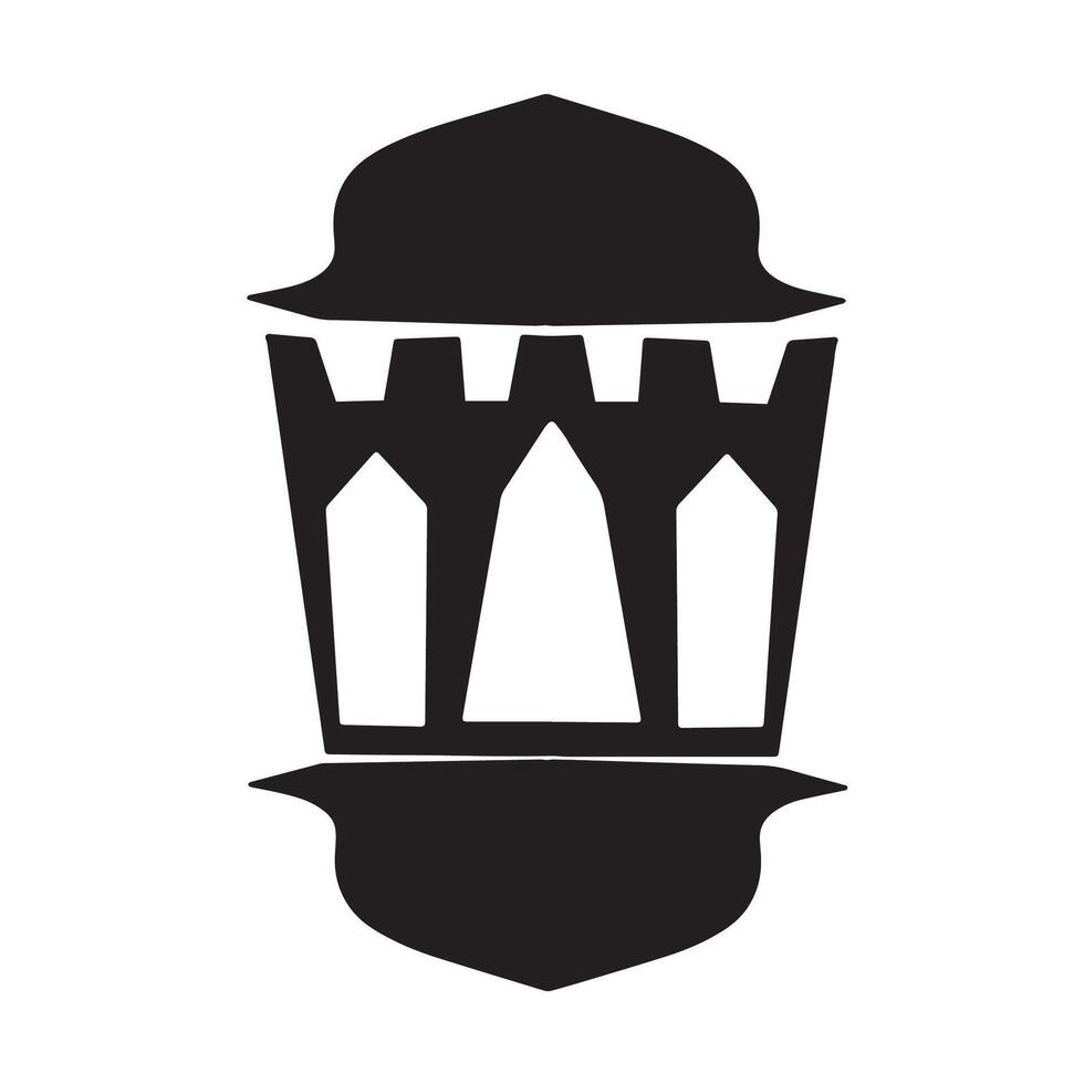 Isolated islamic lamp logo, arabic lamp logo vector