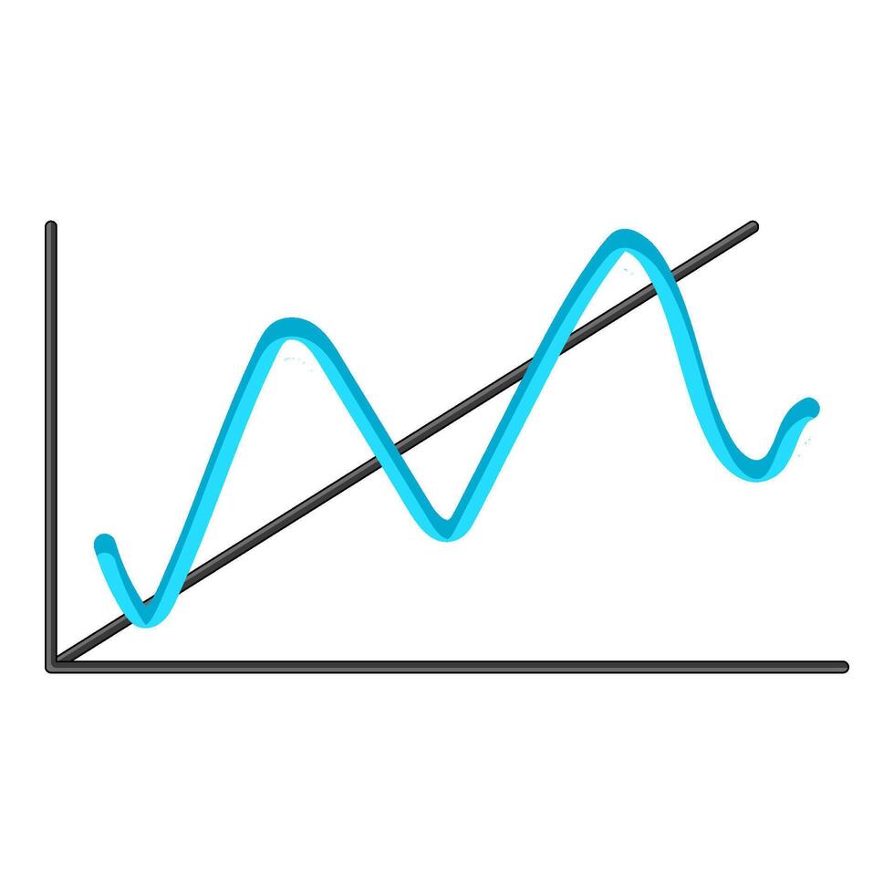 illustration of line chart vector