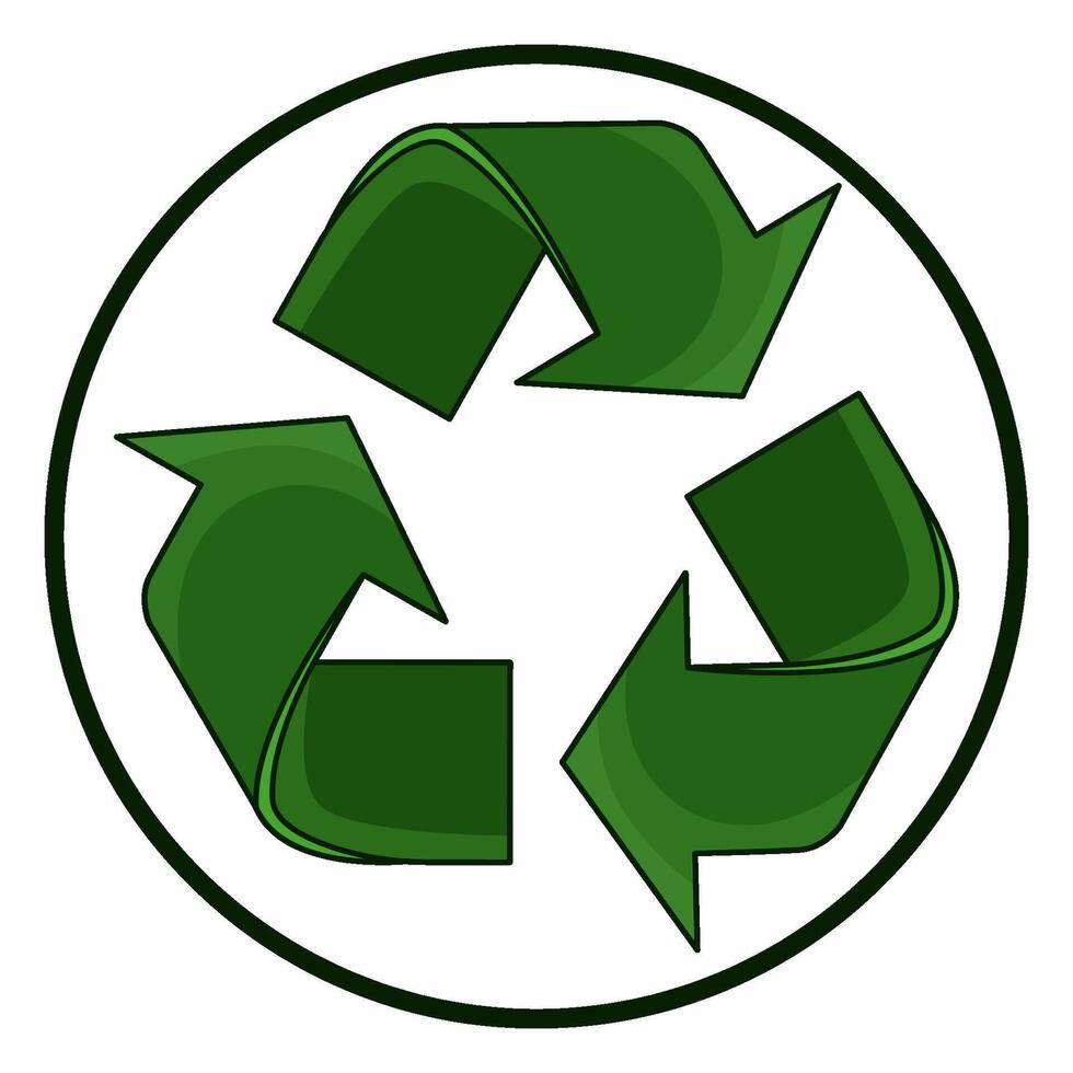 illustration of recycle symbol vector