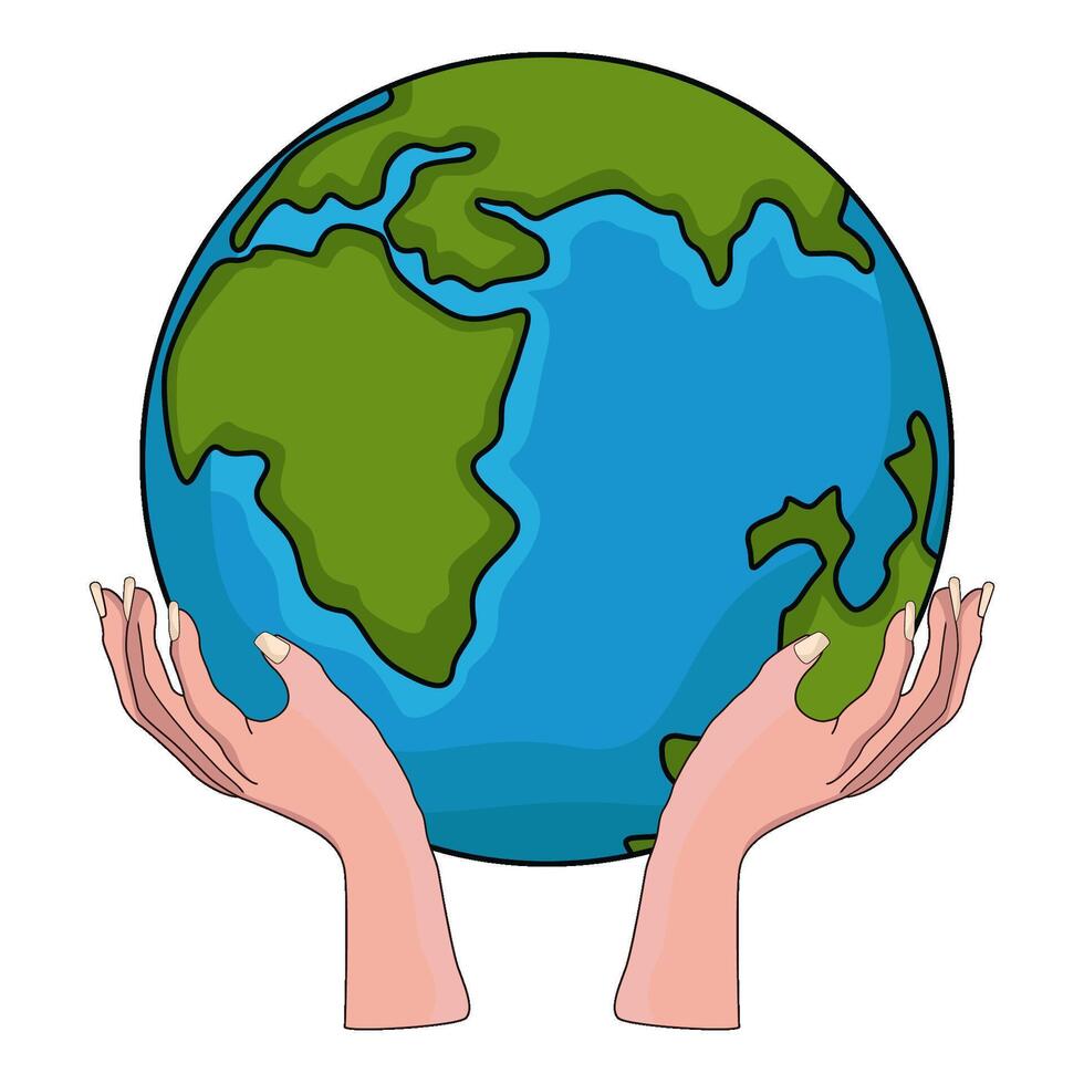 illustration of save earth vector