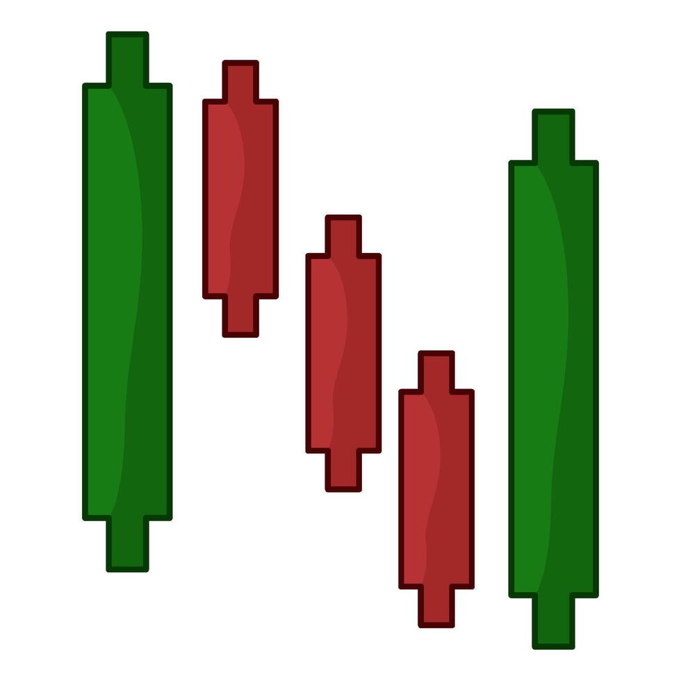 illustration of Candlestick Chart vector