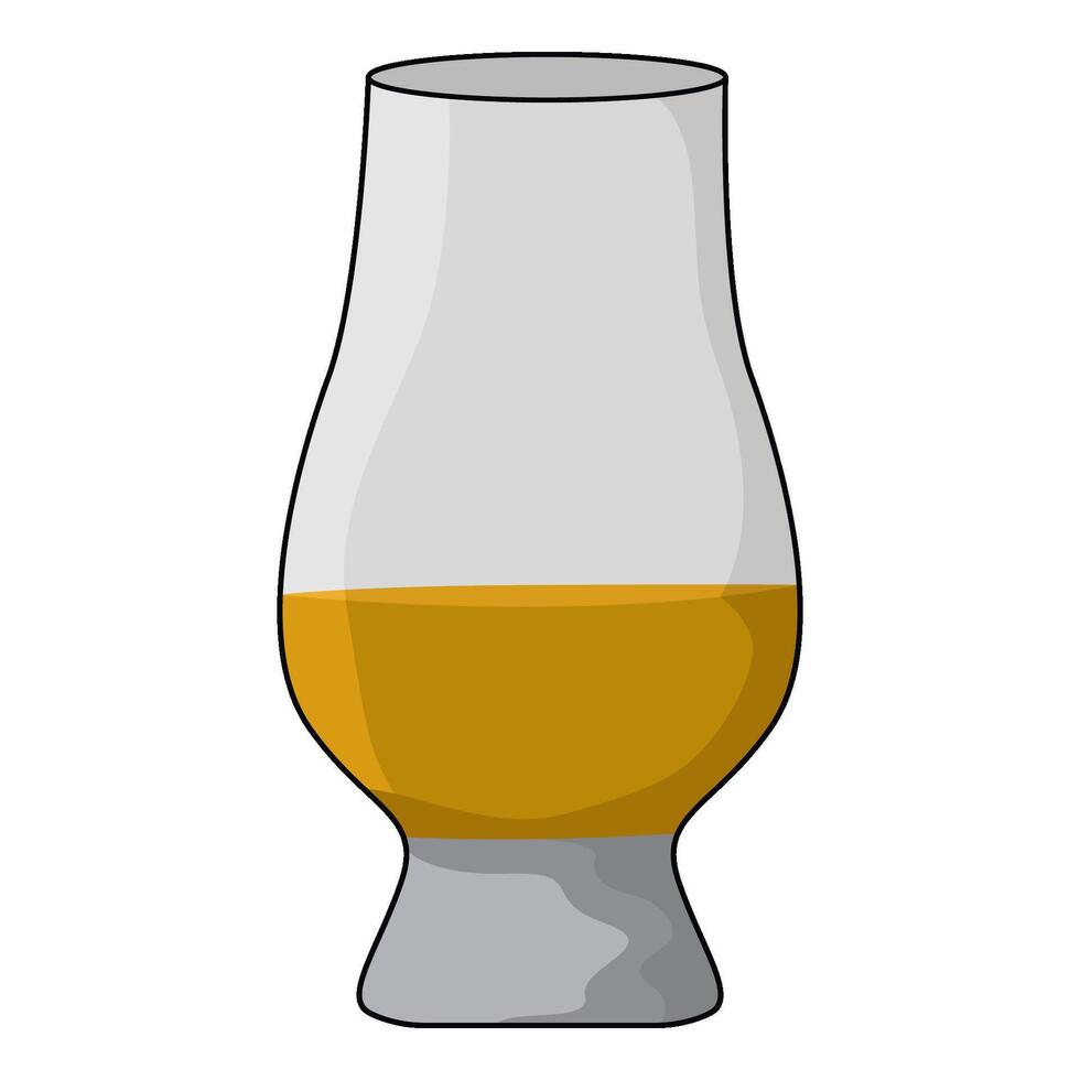 illustration of Bourbon Glass vector