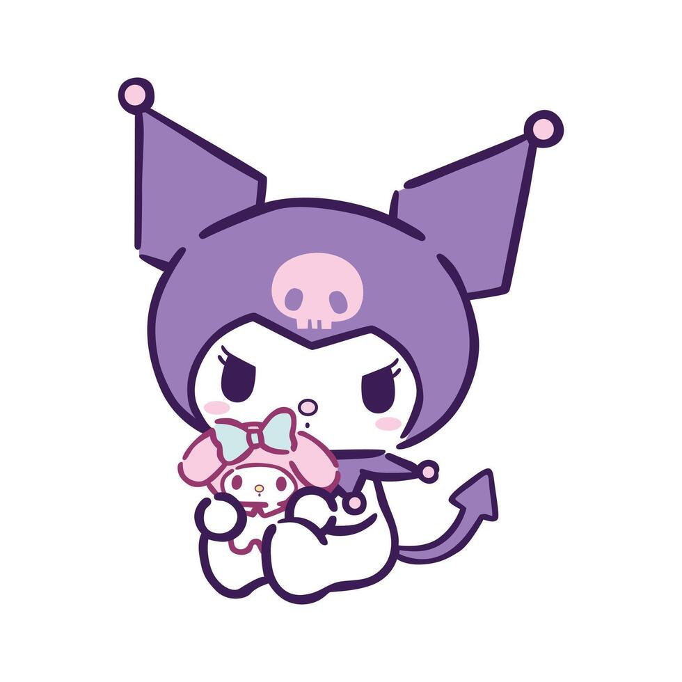 Kuromi with melody vector
