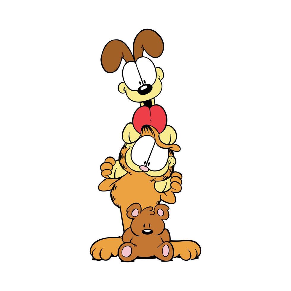 Garfiel With Friend vector