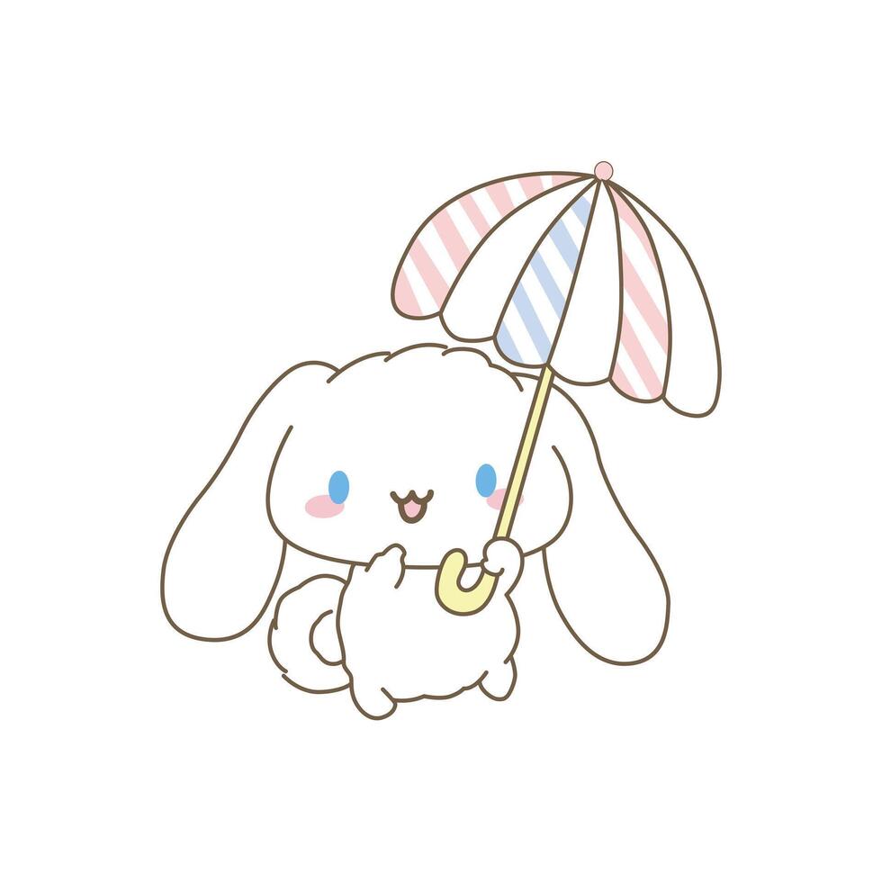 Cinnamon Roll with Umbrella vector