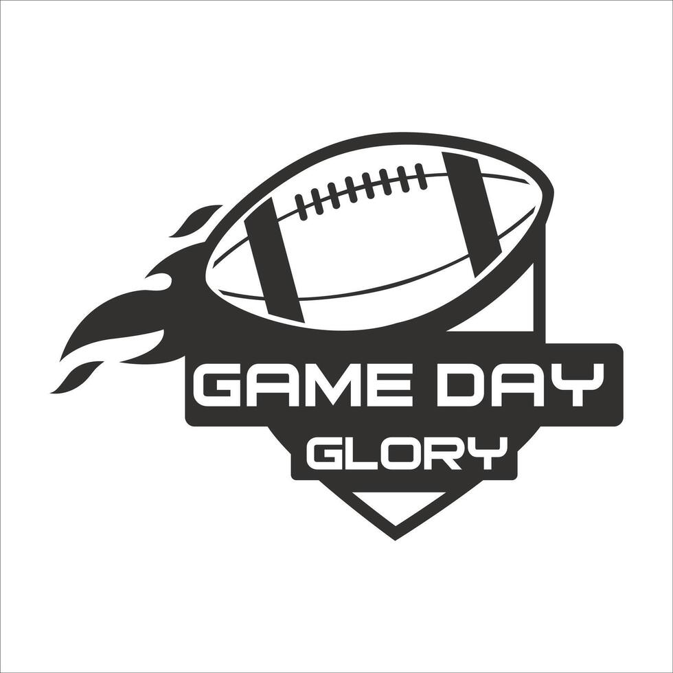Game Day Glory Football T Shirt Design vector