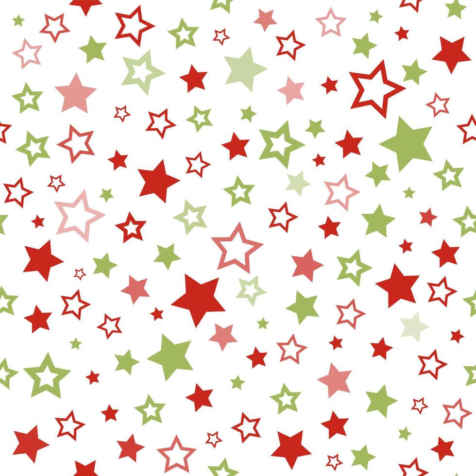 Stars pattern. Seamless Christmas background vector