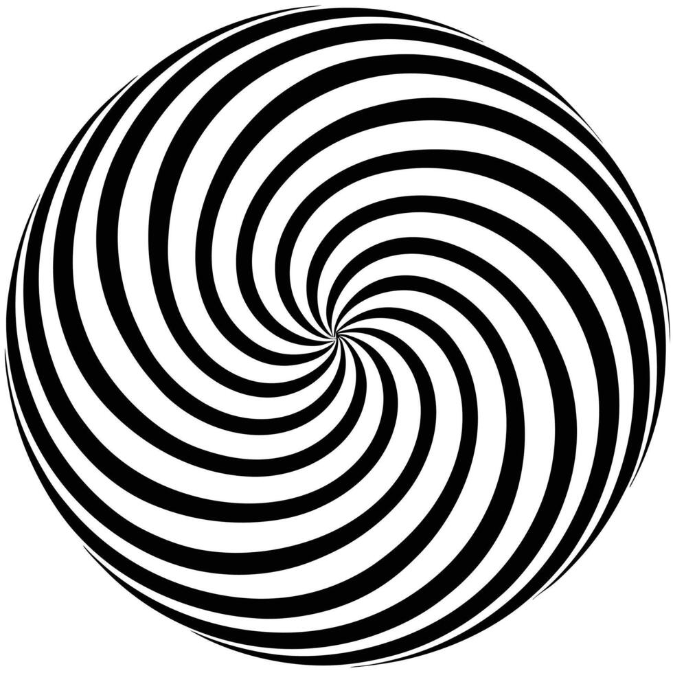 Black and White Swirling Abstract Illusion vector