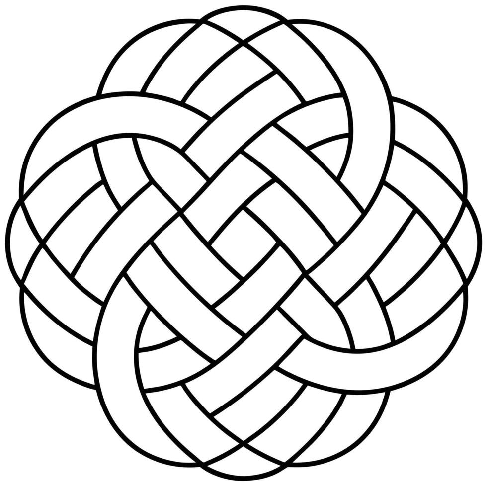 Intertwined Knot Celtic Design Pattern Art vector
