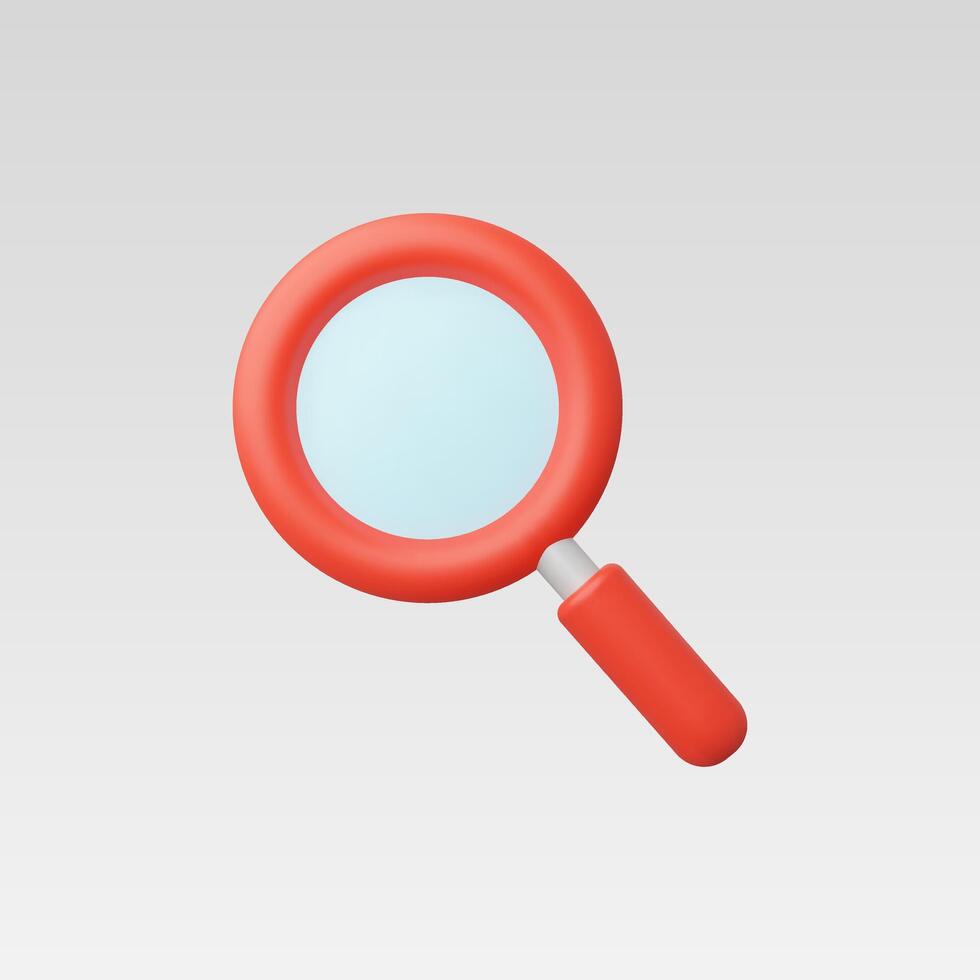 3d Realistic Magnifying Glass vector