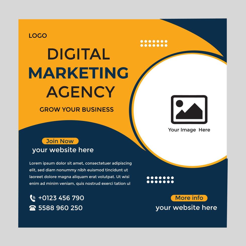 Marketing Promotion Social media Post Design vector