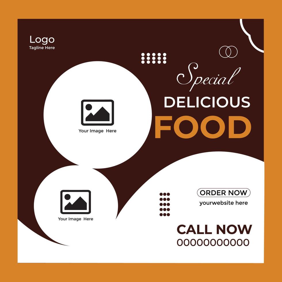 FOOD PROMOTION SOCIAL POST DESIGN vector