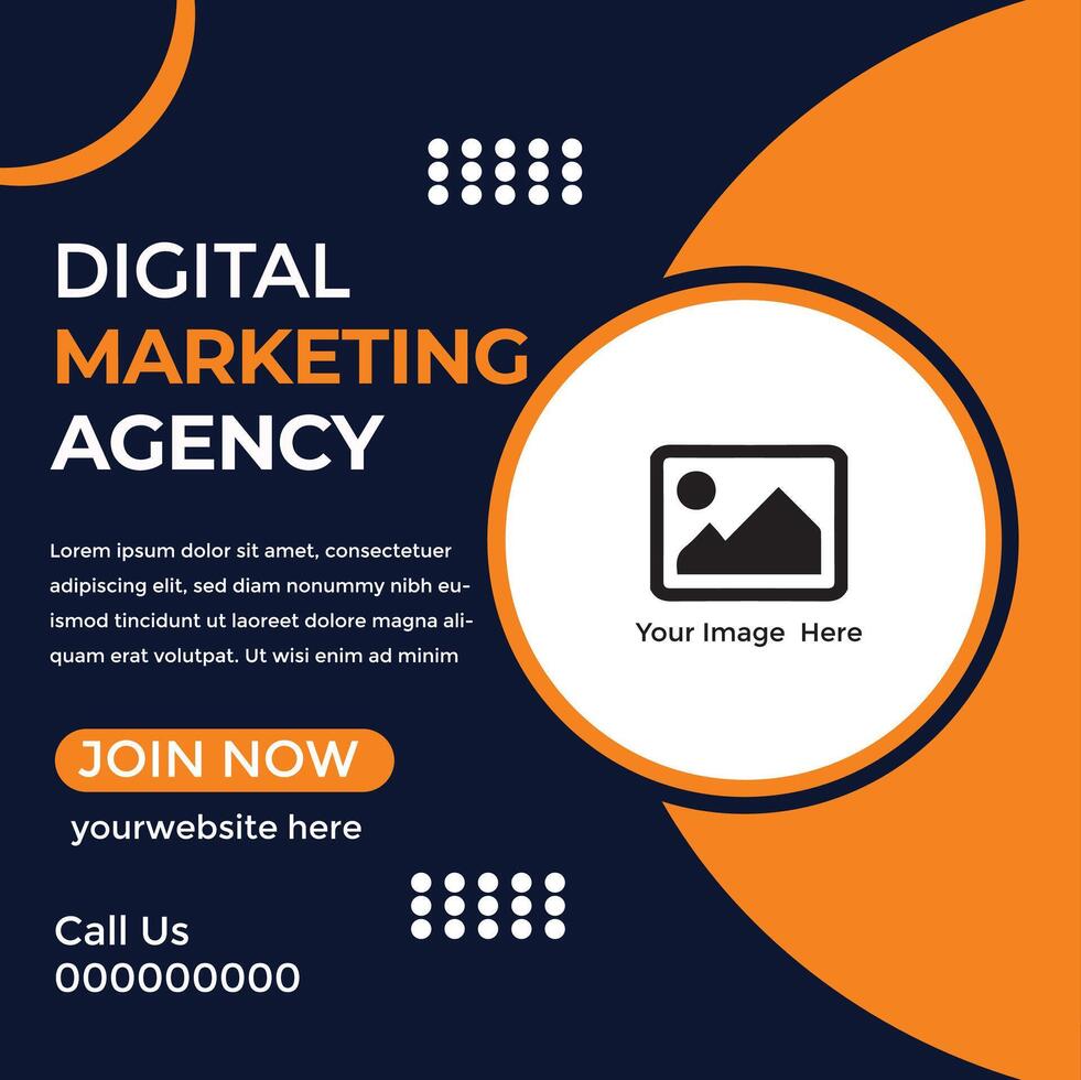 Digital Marketing Social media post design vector