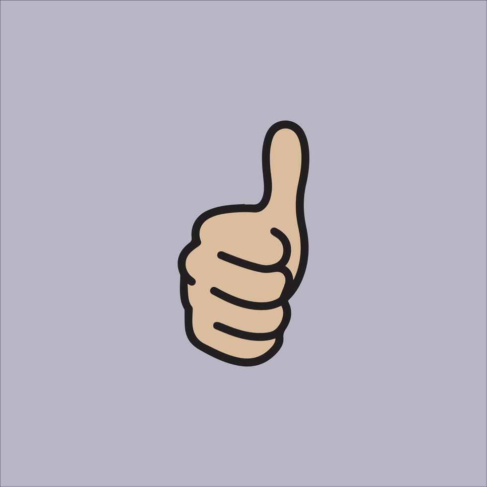 The thumb is a symbol of good or agreement option two vector