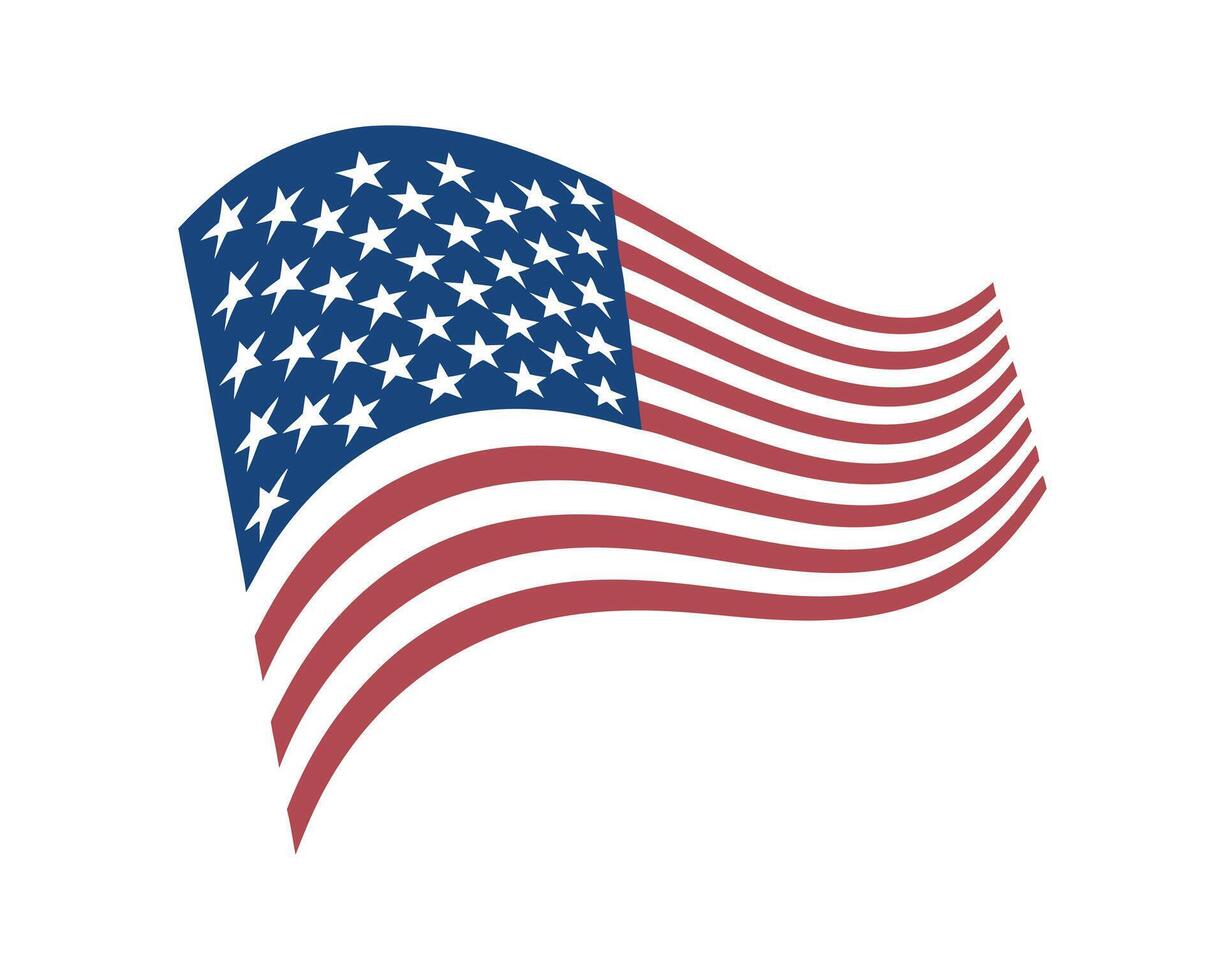 Minimalist American Flag Design for Patriotism vector