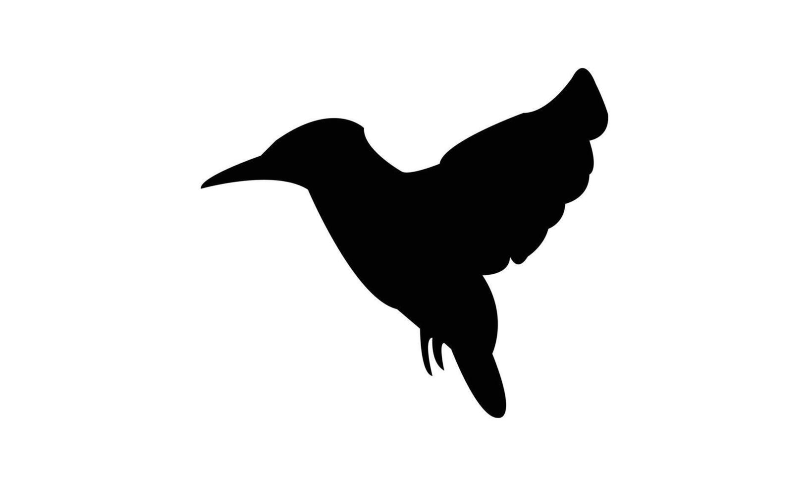Flying Kingfisher Silhouette vector