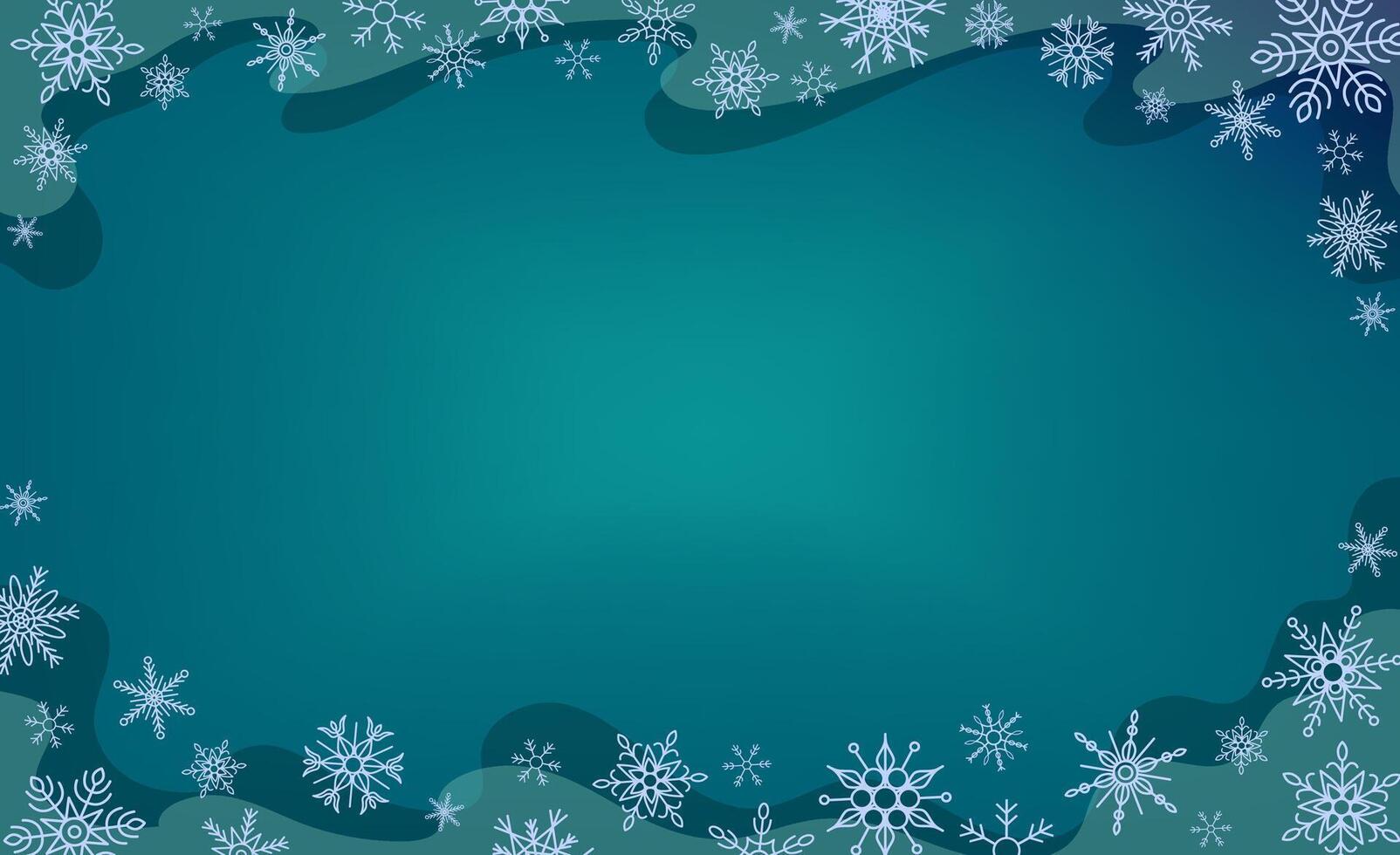 Elegant New Year or Christmas frame with snowflakes vector