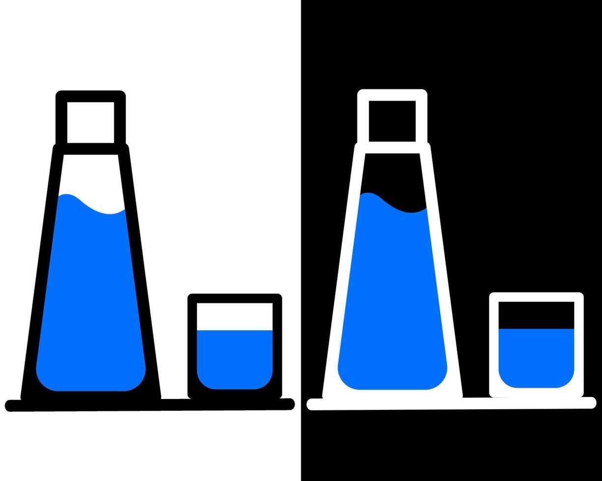 Illustration of a lightweight, reusable glass water bottle, ideal for sustainable hydration and promoting healthy habits vector