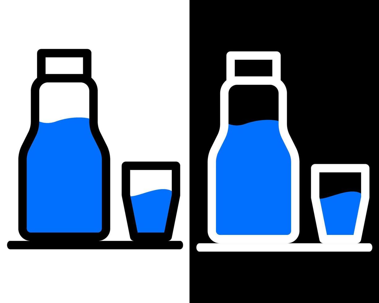 Illustration of a clean, modern glass bottle with an infuser compartment, ideal for adding fresh flavors to your water vector