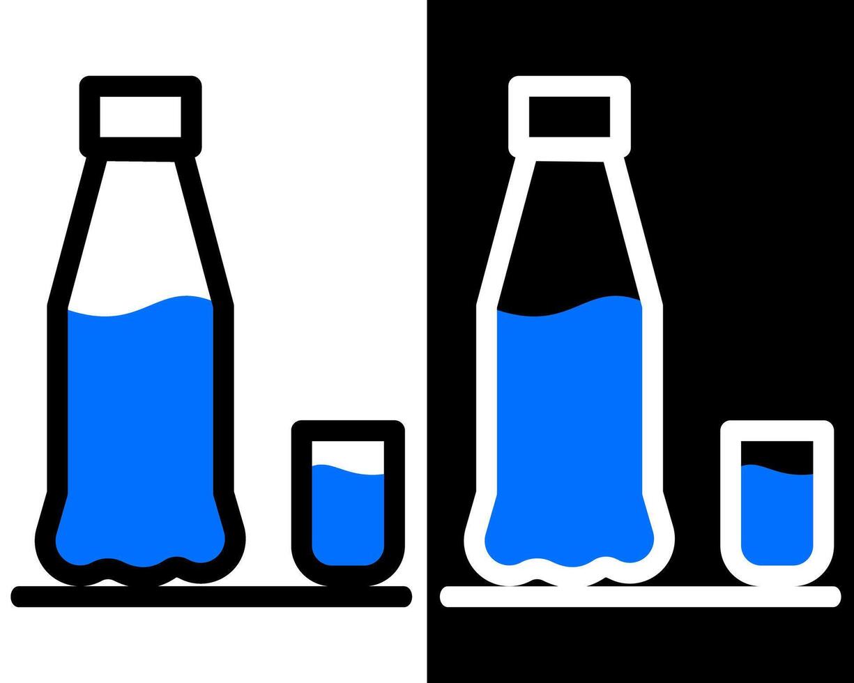 Illustration of a slim, portable glass water bottle with a loop handle, perfect for hanging or carrying easily vector