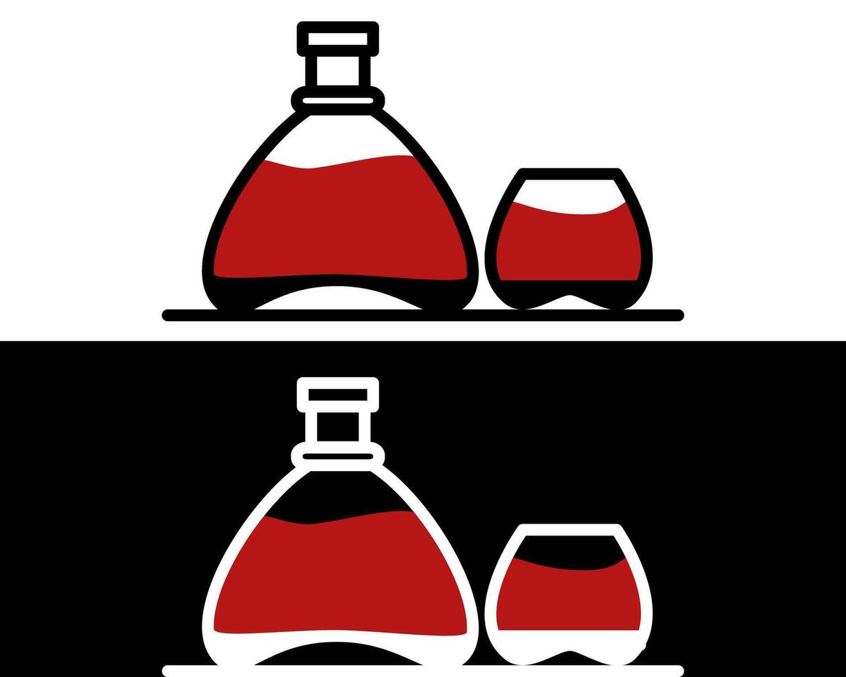 Illustration of a crystal-clear, minimalist glass water bottle with a simple, elegant cap, capturing sophistication in simplicity vector
