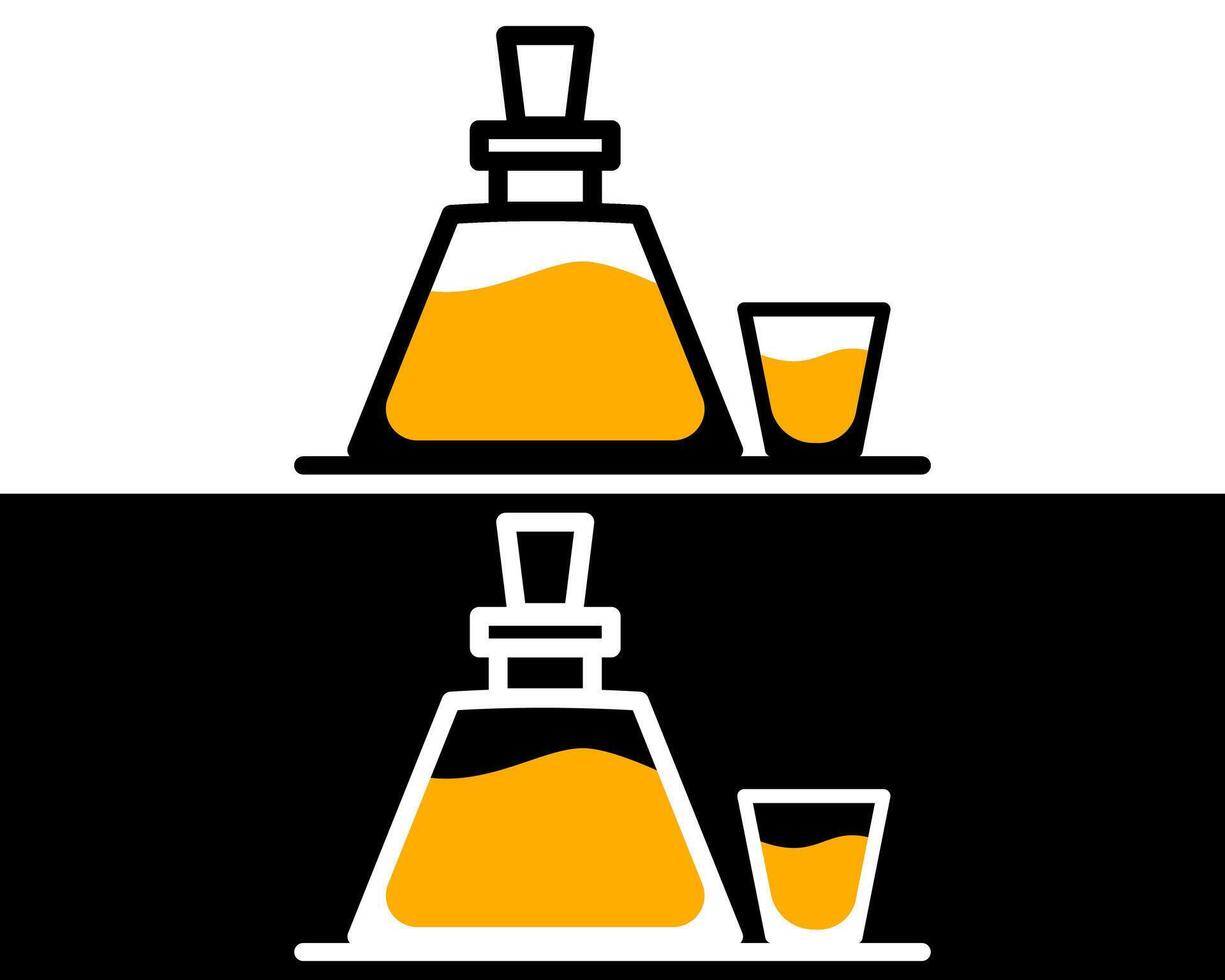 Illustration of a modern square-shaped glass bottle with sleek edges, offering a unique look for stylish hydration vector