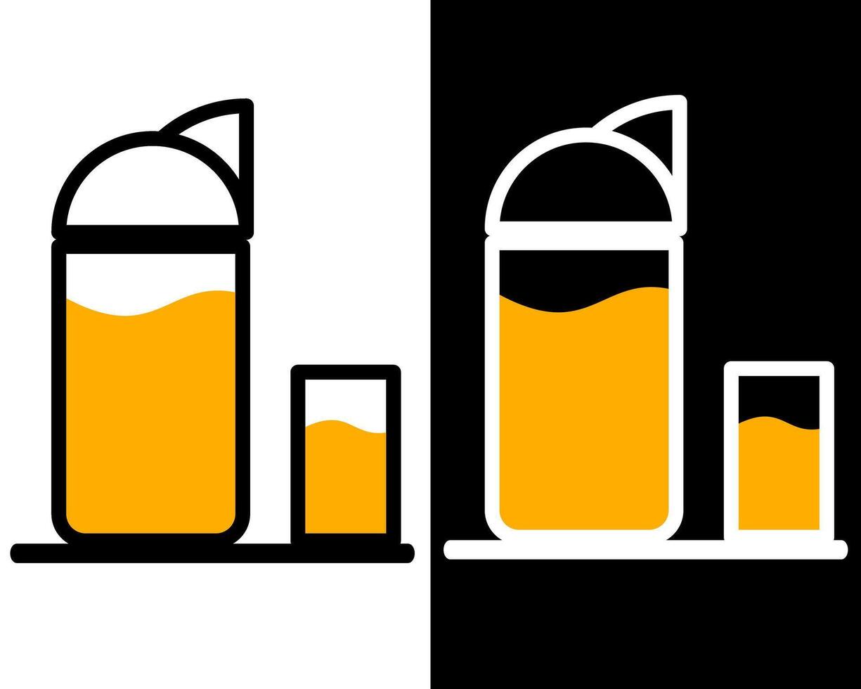 Illustration of a reusable glass bottle with a clean, no-frills design, suitable for daily hydration vector