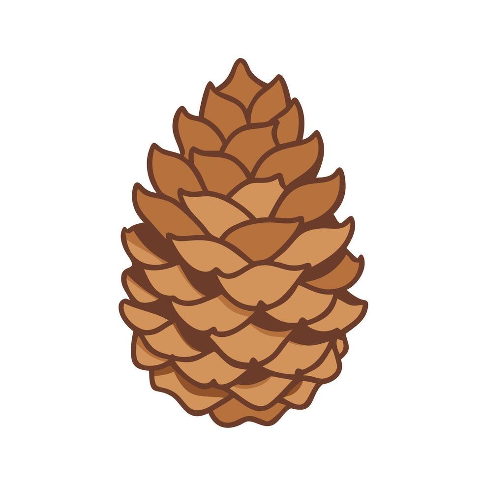 Rustic Pinecone Icon for Natural Decor vector