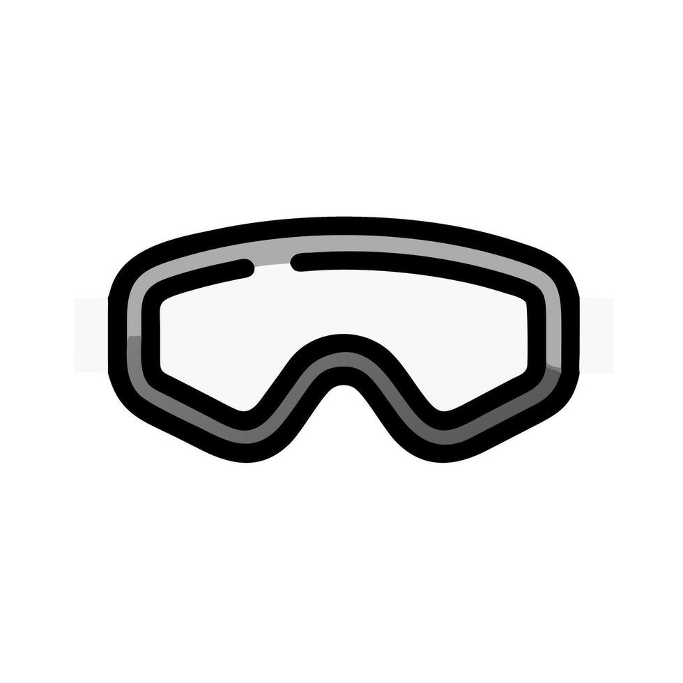 Blue and Black Ski Goggles Icon vector
