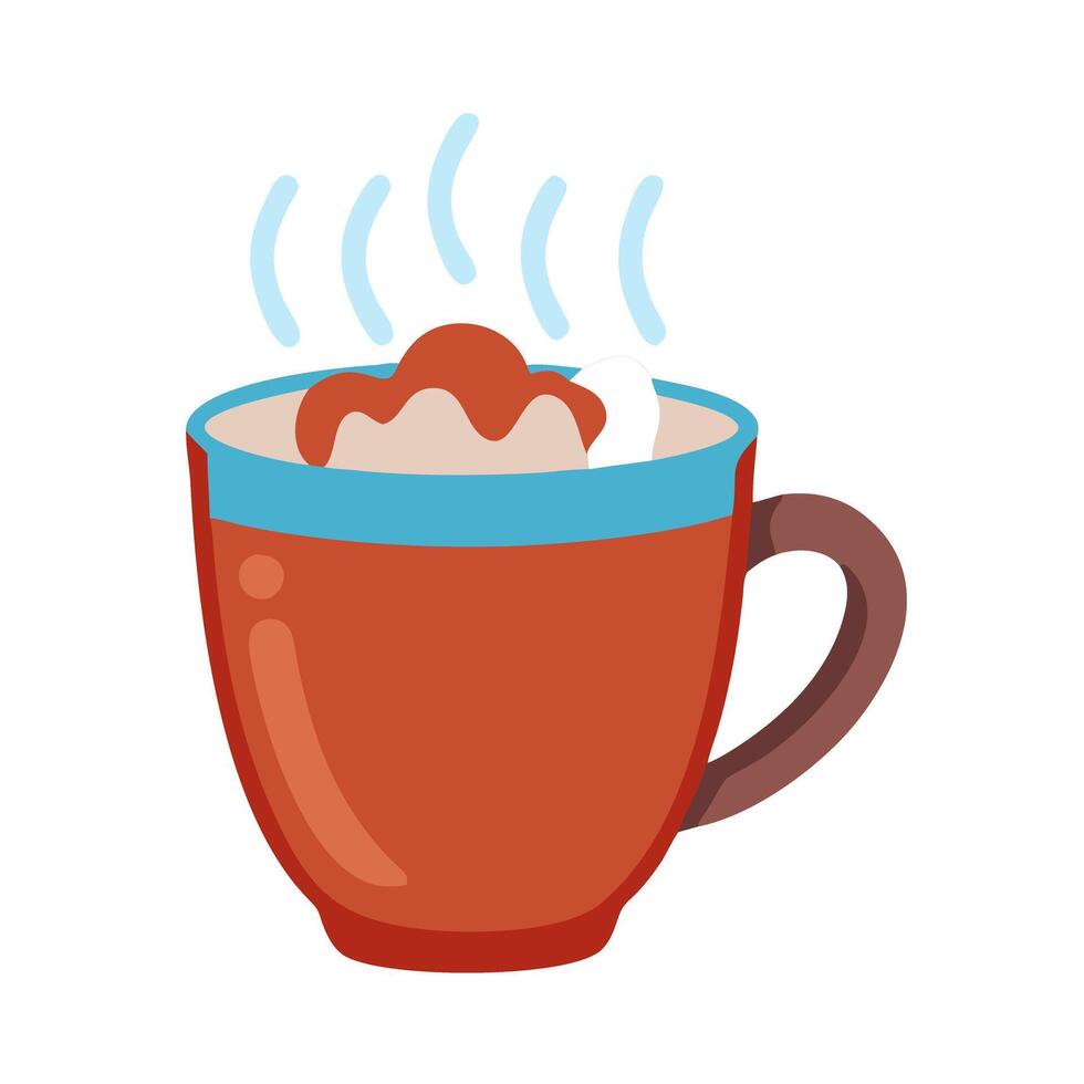 Winter Mug of Hot Cocoa Icon vector