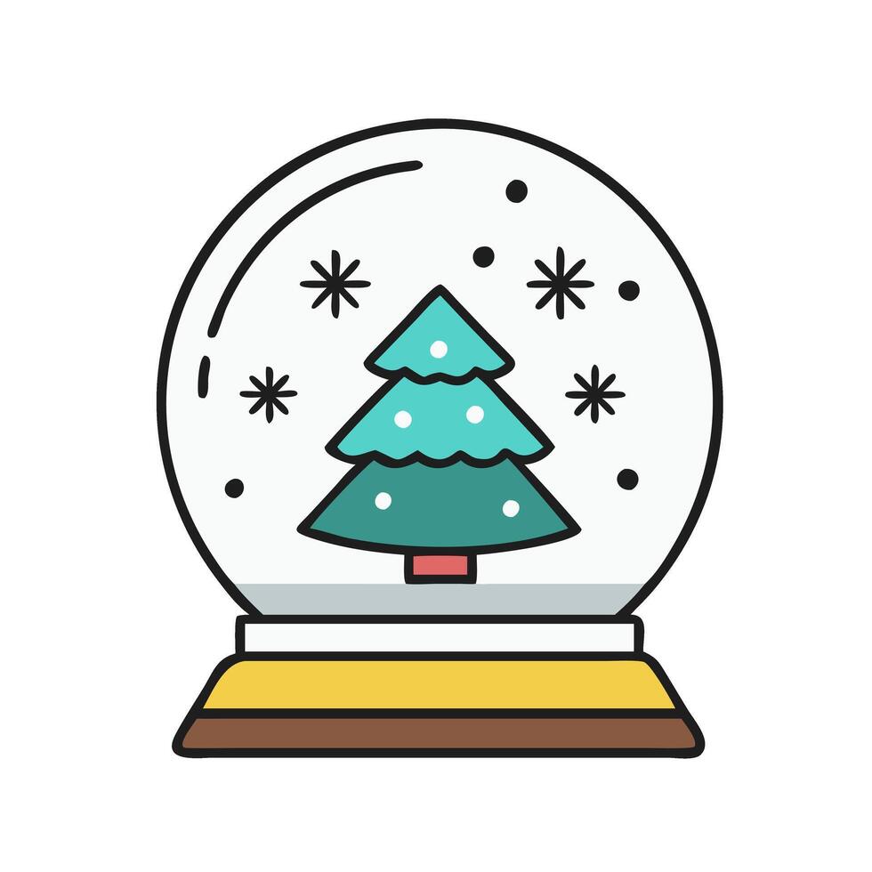 Classic Snow Globe Icon vector