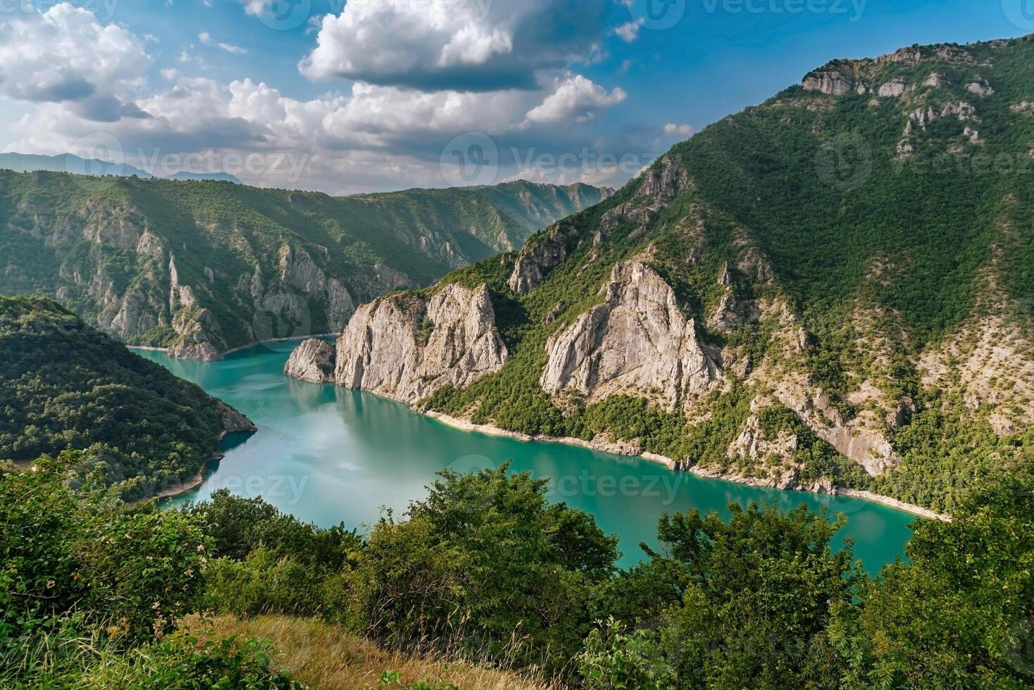 Piva River Canyon in Foothills of Durmitor Mountains photo