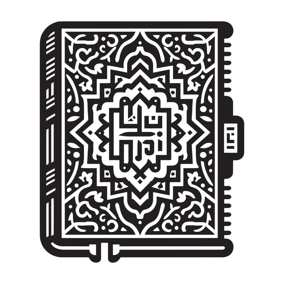 Islamic book cover design illustration vector