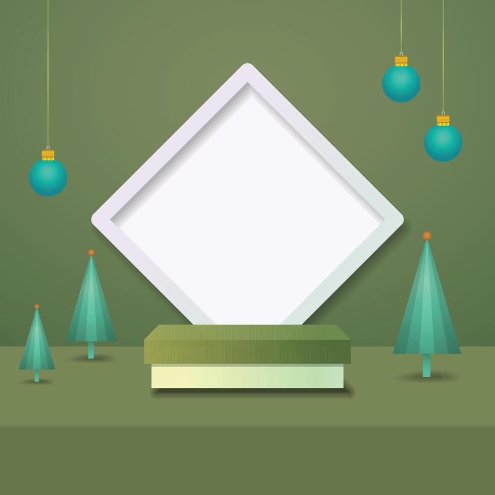 Mockup product display for Christmas event. vector
