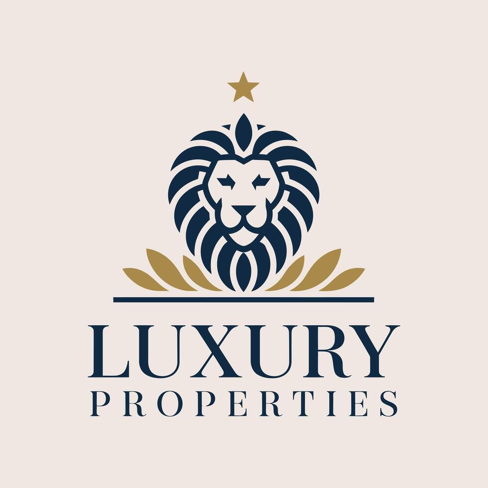 a lion head logo vector