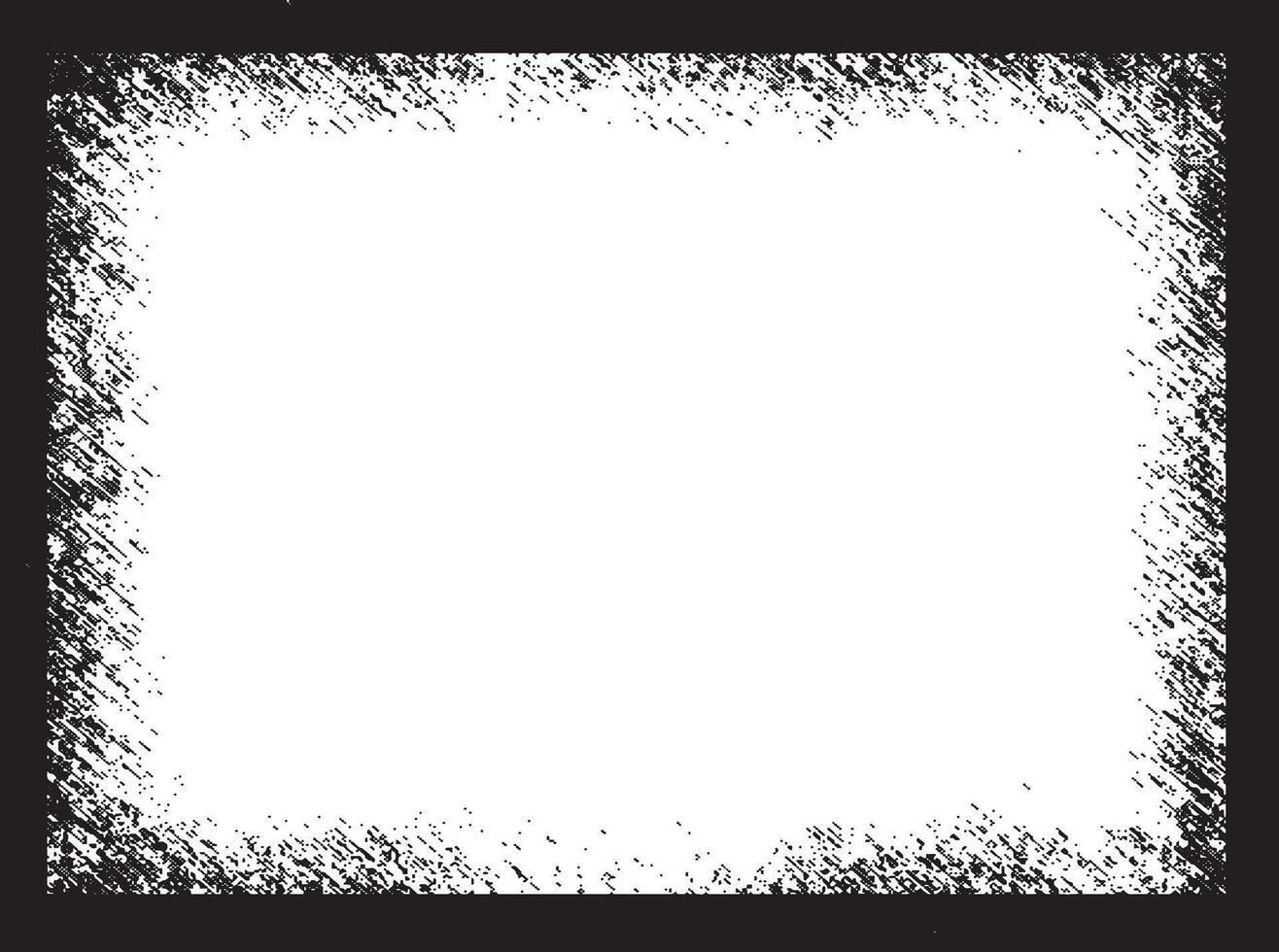 grunge frame with black and white paint vector