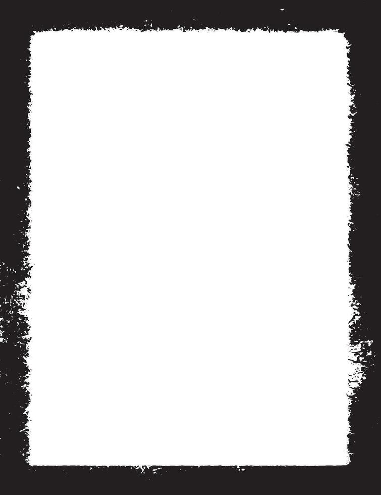 a white square frame on a black background, a square frame with a black and white background,, A vintage grunge square frame design with black and white paint, vector