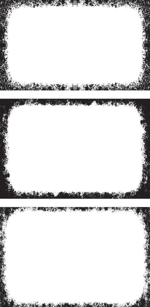 three black and white frames with grunge paint, three black and white vertical banners with grunge paint, frame on the wall photo frame set, three black and white frames with grunge paint effect, vector